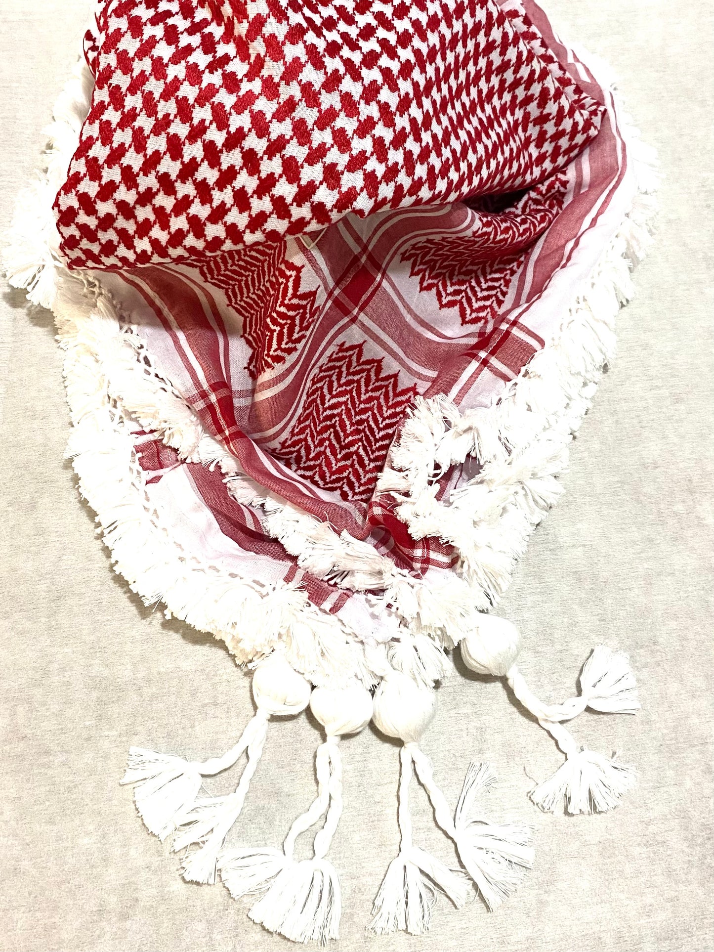 Red Shemagh Malaki Jordanians Kuffyieh Arab Scarf, Vintage Dress, Unique High Quality Woven Stitched, Hatta HandCrafted Scarves Traditional Style Unisex FaceMask