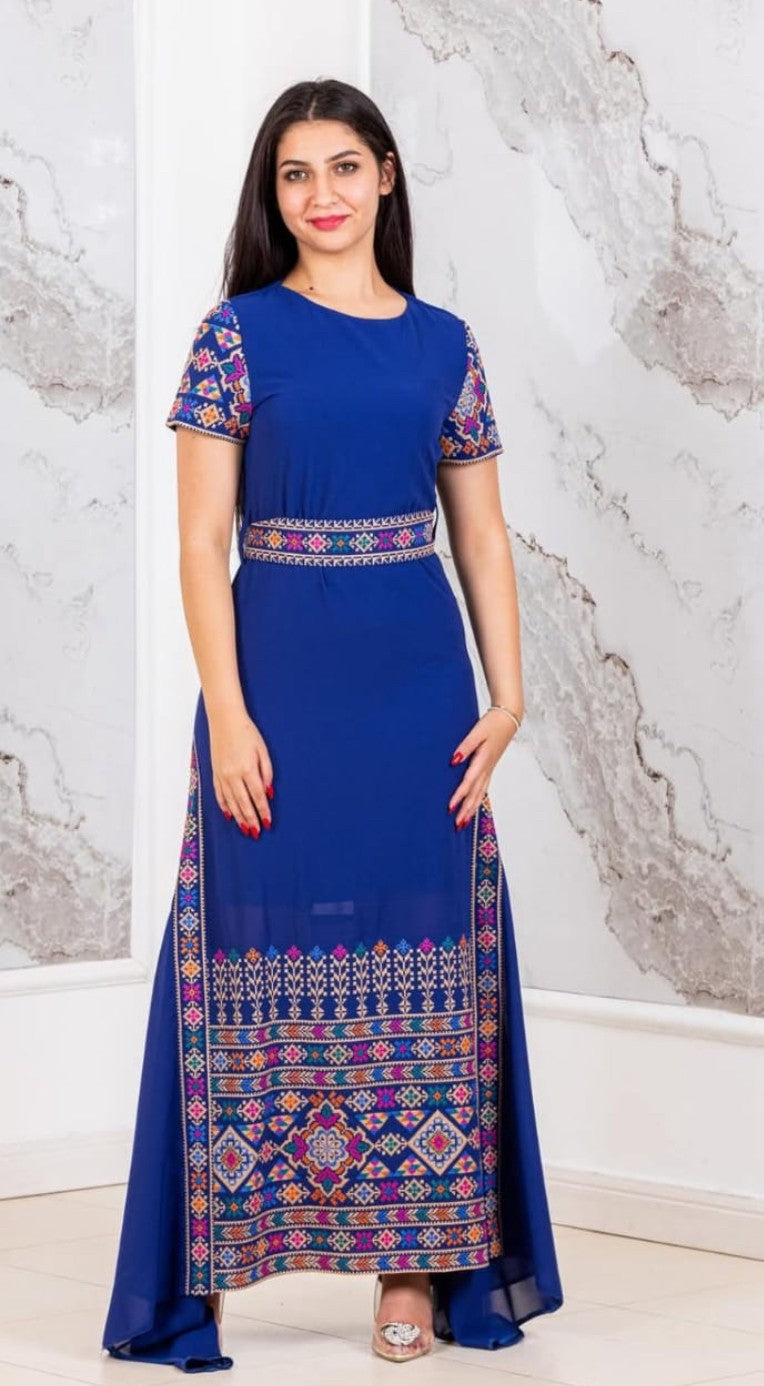 Special Occasion Dress, Embroidery Parties Dress, Vintage Style, Heritage Palestinian Jordanian Wedding, Traditional Tatreez Thobe Embroidered