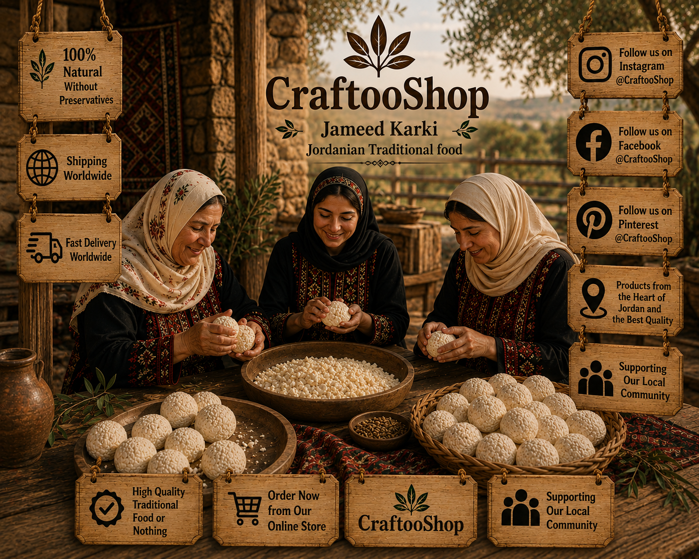 Jameed Arabic Food, Mansaf Traditional Bedouins Old Food Support, Handmade Dry milk, Healthy Organic Salty Yogurt, Kitchen Herbs and Spices