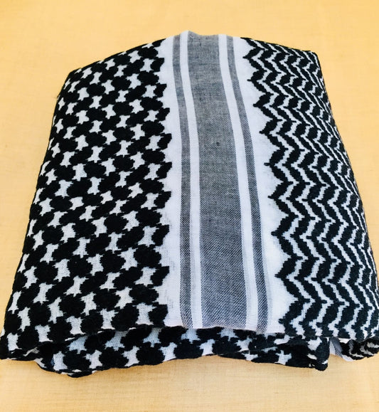 Arab Grey Scarf, Woven Stitched NOT Printed, Keffyeih Iraq Cover Headwear, Vintage dress Hatta Shemagh Unisex Mask Unique Original Kurdi