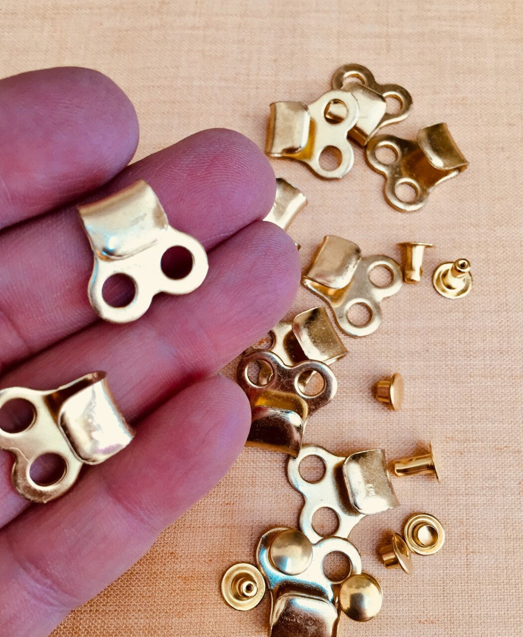 Boots Shoes Lace,50Pieces With Rivet Size:(33/8-8mm) Leather Work Button Parts Boots Eyelets Hook Buckles Strong Solid Gold Metal