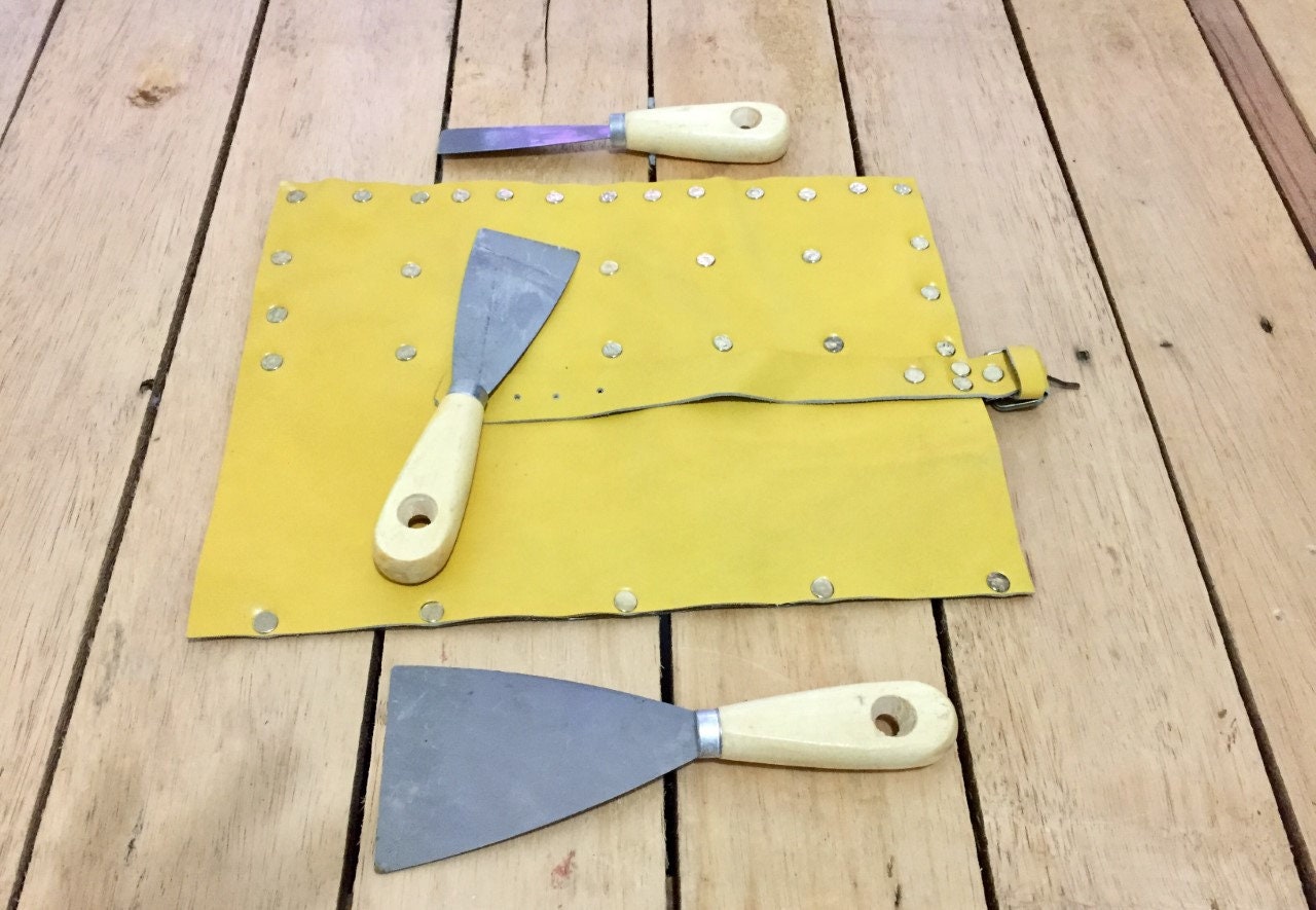 6 Slots Tools Roll for Woodworkers,Carving Tool Roll, Chisel Roll, Tool Organizer, Tool Holder,Tool Storage Genuine leather Bag , Yellow