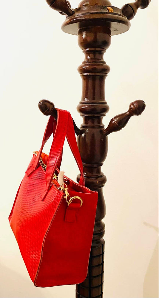 Handmade Genuine Leather Formal Handbag Small Tote Natural Leather Gold Accessories Strap fashion shoulder purses HighQuality 22cmX24cmX12cm