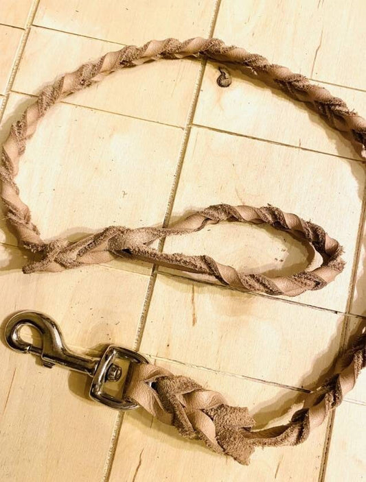 Braided Dog Leash, Leather Dog Leash, Strong Cow Genuine Leather Dog Leash, dog lead, Brown Hardware Dog leash, Handmade Heavy Metal