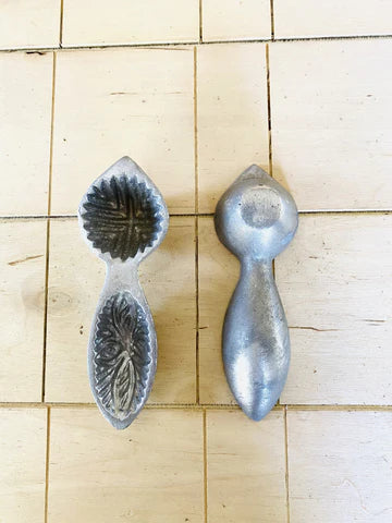 Cookies Metal Pistachio Maamoul Dates Mould Hand Craved 2 Shapes, 1 piece