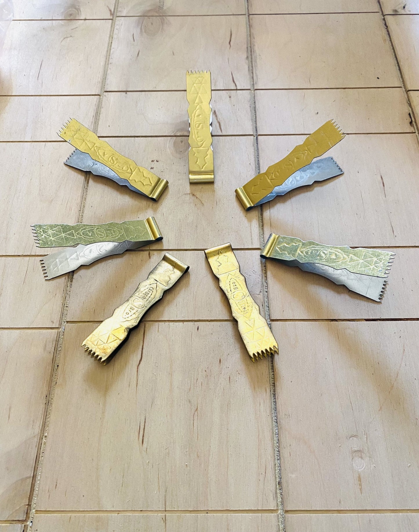 10x Pieces Metal Tong Mold, Hand crafted , Unique Metal Mamool Mamoul Molds, Unique Baking Chef Gift, Kitchen Supply, Tools Support