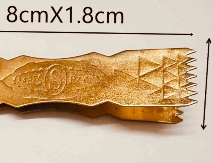 10x Pieces Metal Tong Mold, Hand crafted , Unique Metal Mamool Mamoul Molds, Unique Baking Chef Gift, Kitchen Supply, Tools Support