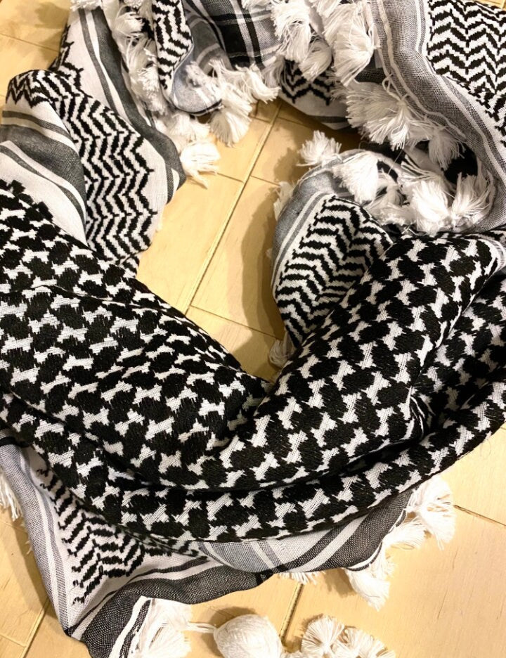Arab Scarf, Woven Stitched, NOT Printed, Keffyeih Iraq Cover Headwear,Vintage dress Hatta Shemagh Kuffyieh,Unisex Mask Unique Original Kurdi
