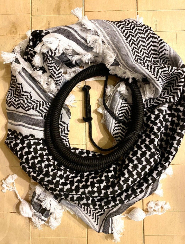 Arab Grey Scarf, Woven Stitched NOT Printed, Keffyeih Iraq Cover Headwear, Vintage dress Hatta Shemagh Unisex Mask Unique Original Kurdi