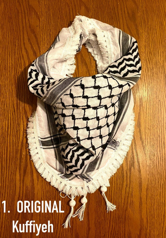 Keffiyeh Original Scarfs, Woven Stitched NOT Printed,Unique faceCover, Headwear Bandana,Shawl Keffiyeh Mask,Vintage Arab Dress Hatta Shemagh