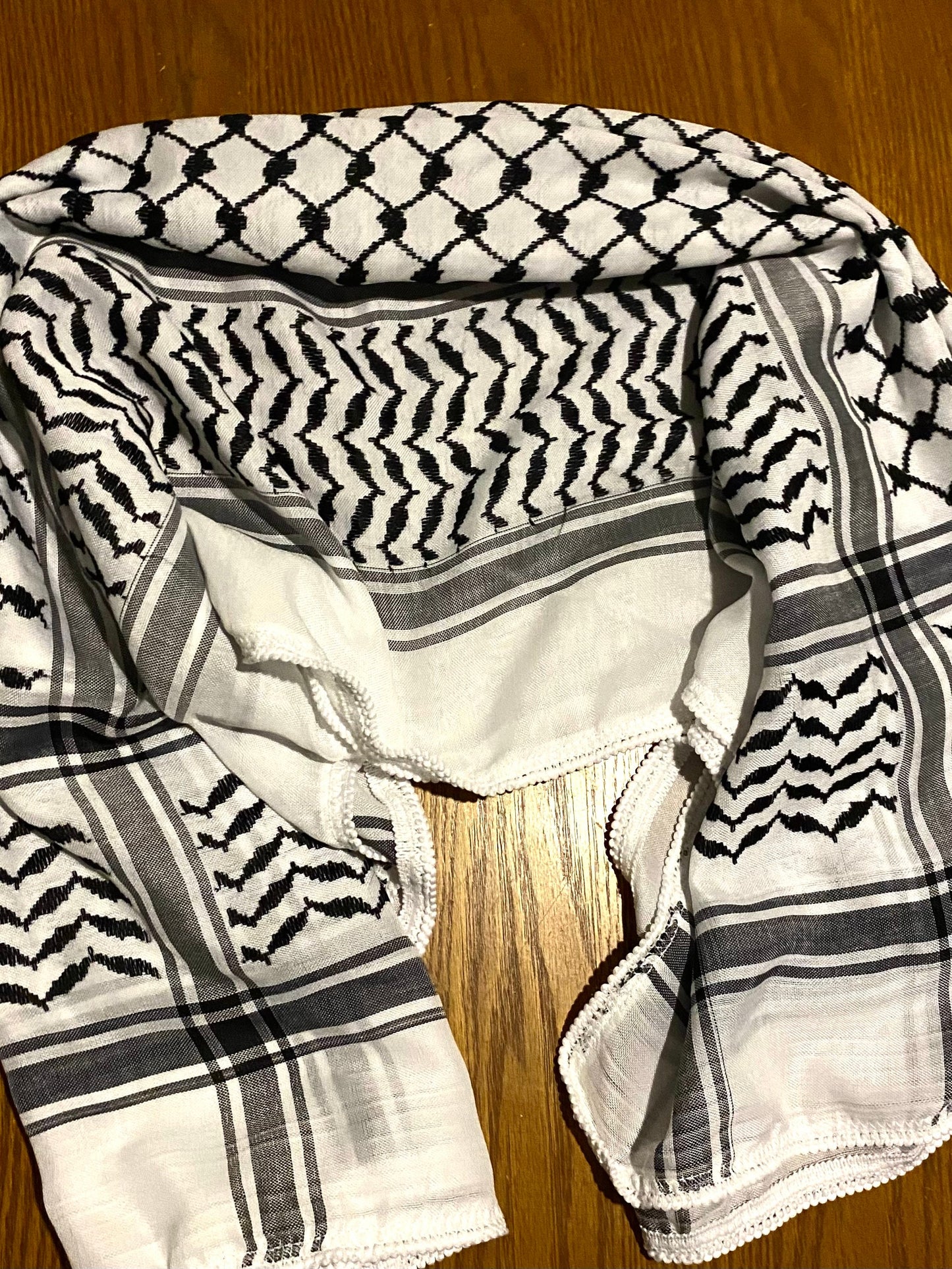 Original Keffyeih Palestinian Arab Scarf, Woven Stitched NOT Printed,Unique faceCover Headwear Shawl ,Vintage Dress Hatta shemagh NO Tassels