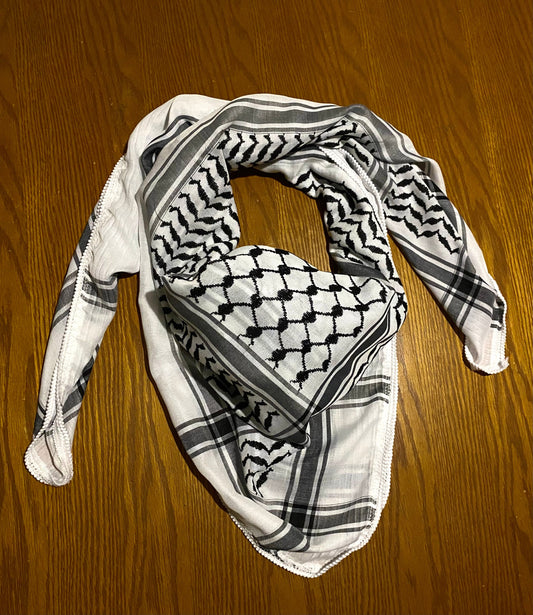 2x Pieces Palestine Keffyieh Red Shemagh, Kuffyieh Vintage Dress, Unisex Face Mask, Unique Hatta Arab Mult-use Cover, Headwear Bandana, Woven Stitched