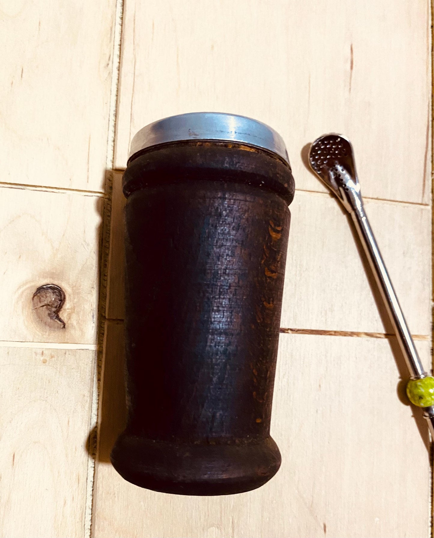 Unique Mate Tea Wooden cup, Yerba Mate Cup +Straw, drinking places fountain, water carved wood natural, Filter Bombilla Straw handmade 50mL
