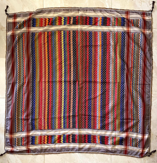 Grey Rainbow Palestine Scarf, Unique Arab Desert Bandana face Cover, Headwear, Windproof Mask, Vintage dress Hatta Shemagh Kuffyieh mixcolor