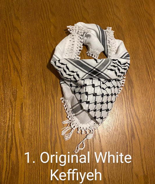 Original Keffiyeh Scarf, Unique Arab Palestine Bandana Kofya Shemagh, FaceMask Cover, Vintage dress Hatta Bandana, Woven Stitched NOT Printe