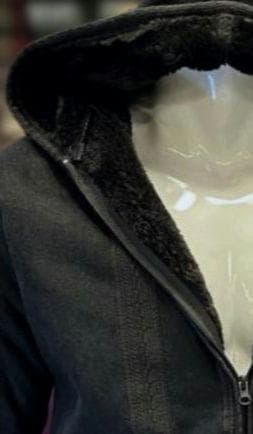 Hoodie Farwa Winter Coat Unique Fur, Morocco Arab Style, Warm Heavy, Bisht Unisex Clothing Vintage Traditional Western Black مغربي الجازي