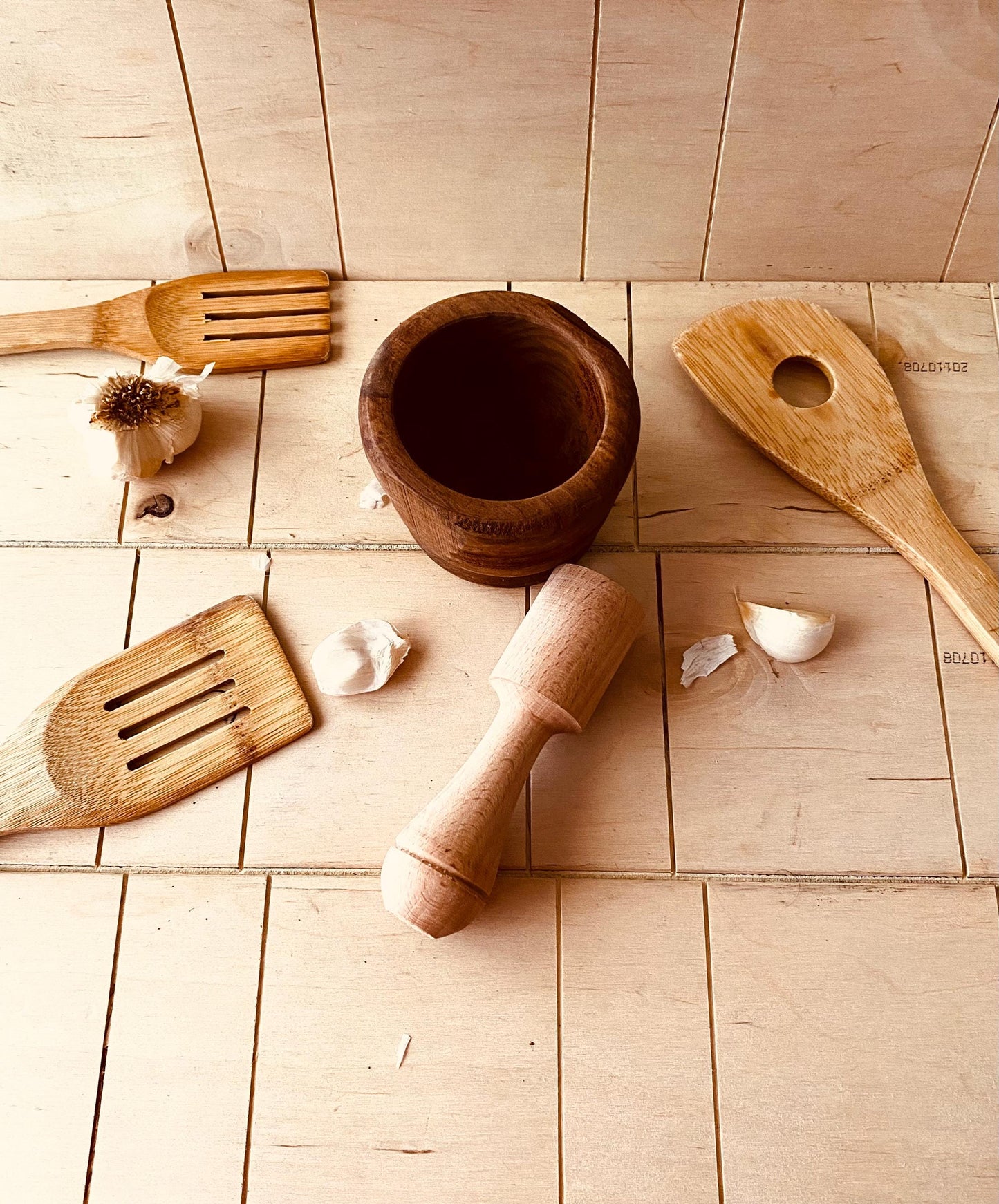 Vintage Rustic Mortar And Pestle, Old style 1970's Kitchen Essential Tool Chefs Supply, Unique Rare Handmade Gift, Antique Wood