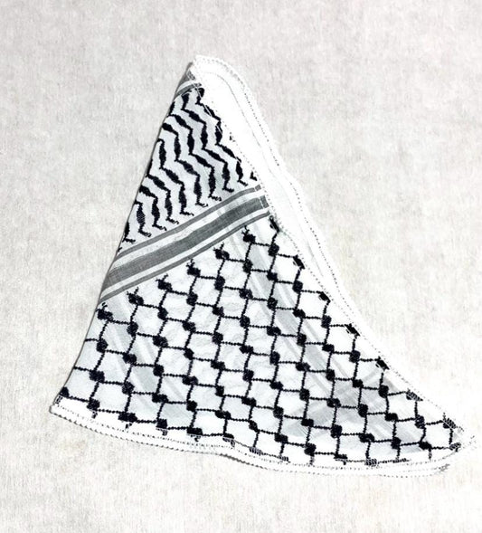 Keffiyeh Bandana Scarf, Palestine Arafat Kuffyieh Mask, Tie kofyah Headband Kofya Face Cover Vintage dress Size 72X42X48 Centimeters