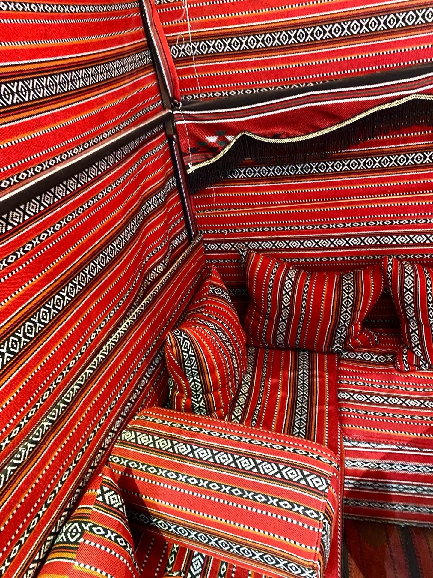 Fabric By METER Jalsa, Sado Bedouin Majlis Traditional Crafts Use Supply Upholstery Furniture Designer,Arab Authentic Original Woven Stitch