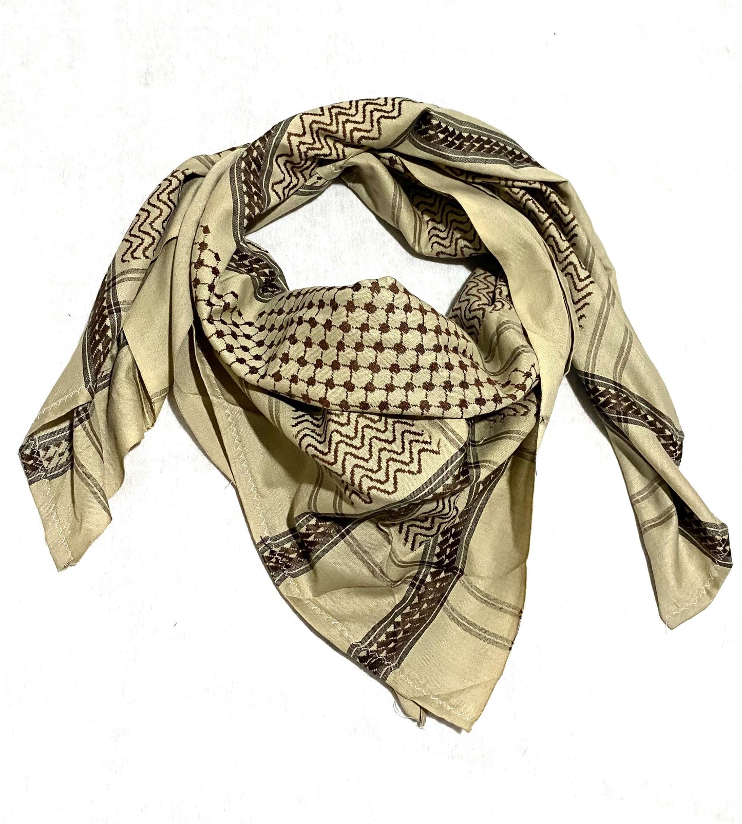 Beige Unique Scarf, Arabian Sahara Bandana Kofya, India Style,Shwal Keffiyeh OldStyle Vintage dress, Hatta Shemagh Headwear Mixed Colours
