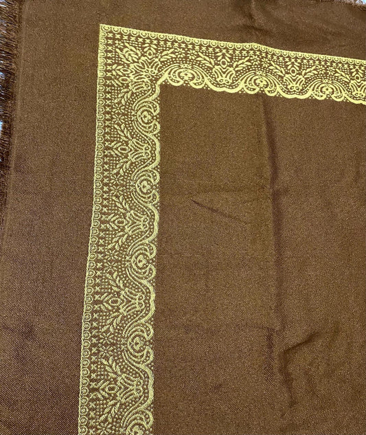 Brown Gold Line Unique Woven Scarf, Desert Bandana Kofya, Arab OldStyle Vintage dress, Hatta Shemagh Kuffyieh Scarf, Mixed colors, Keffiyeh