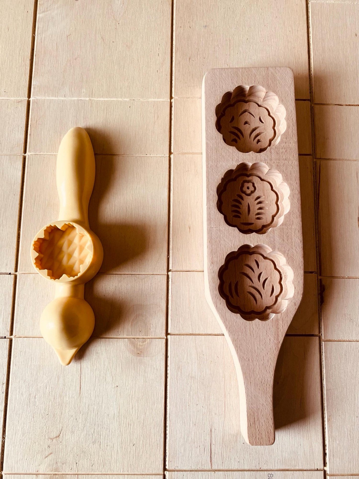 Cookies Molds, Wooden + Plastic Mold, Candy Chocolate Mold, Hand crafted, Mamool Mamoul , Unique 2 Piece, Baking Chef Gift, Kitchen Supply