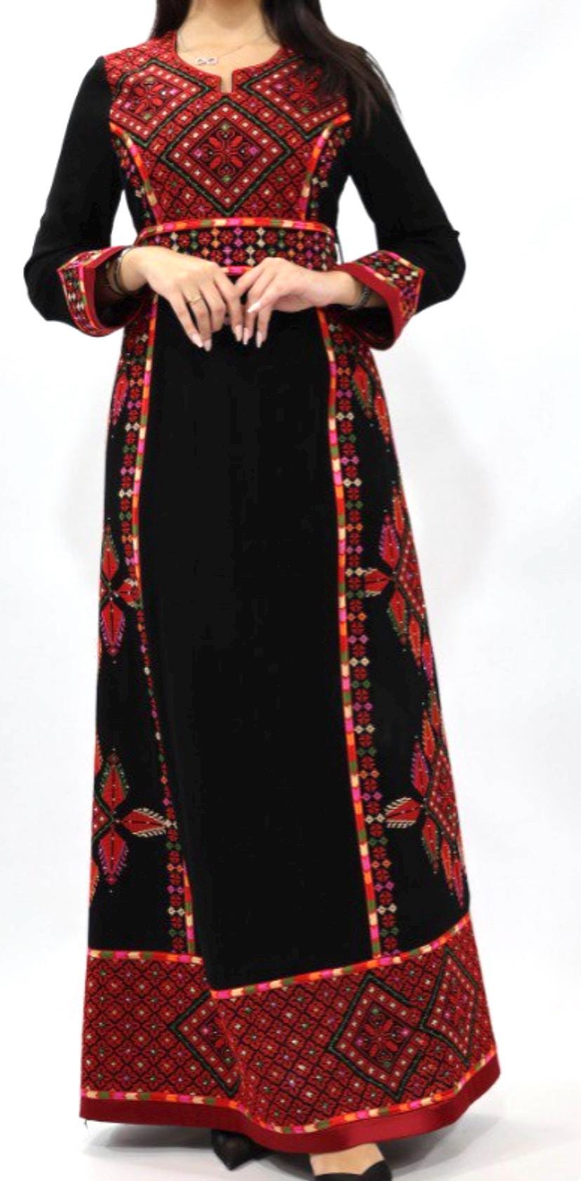 Special Occasions Embroidery Palestine Dress, Heritage Palestinian Jordanian, Traditional Tatreez Thobe Embroidered, Arab Weddings Parties