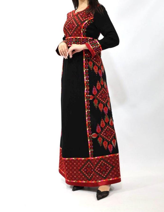 Special Occasions Embroidery Palestine Dress, Heritage Palestinian Jordanian, Traditional Tatreez Thobe Embroidered, Arab Weddings Parties