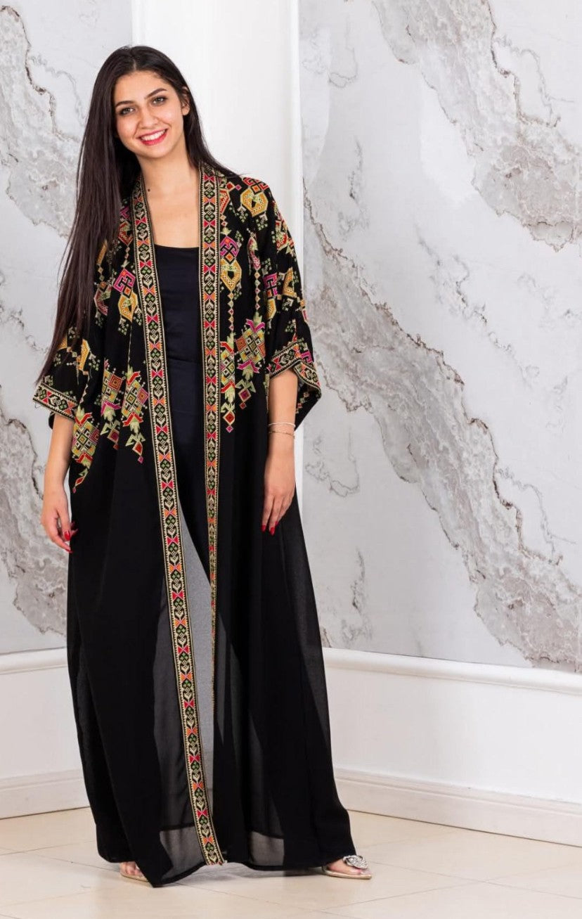 Embroidery Palestine Dress, Vintage Style, Heritage Palestinian Jordanian, Traditional Tatreez Embroidered