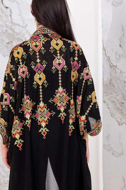 Embroidery Palestine Dress, Vintage Style, Heritage Palestinian Jordanian, Traditional Tatreez Embroidered