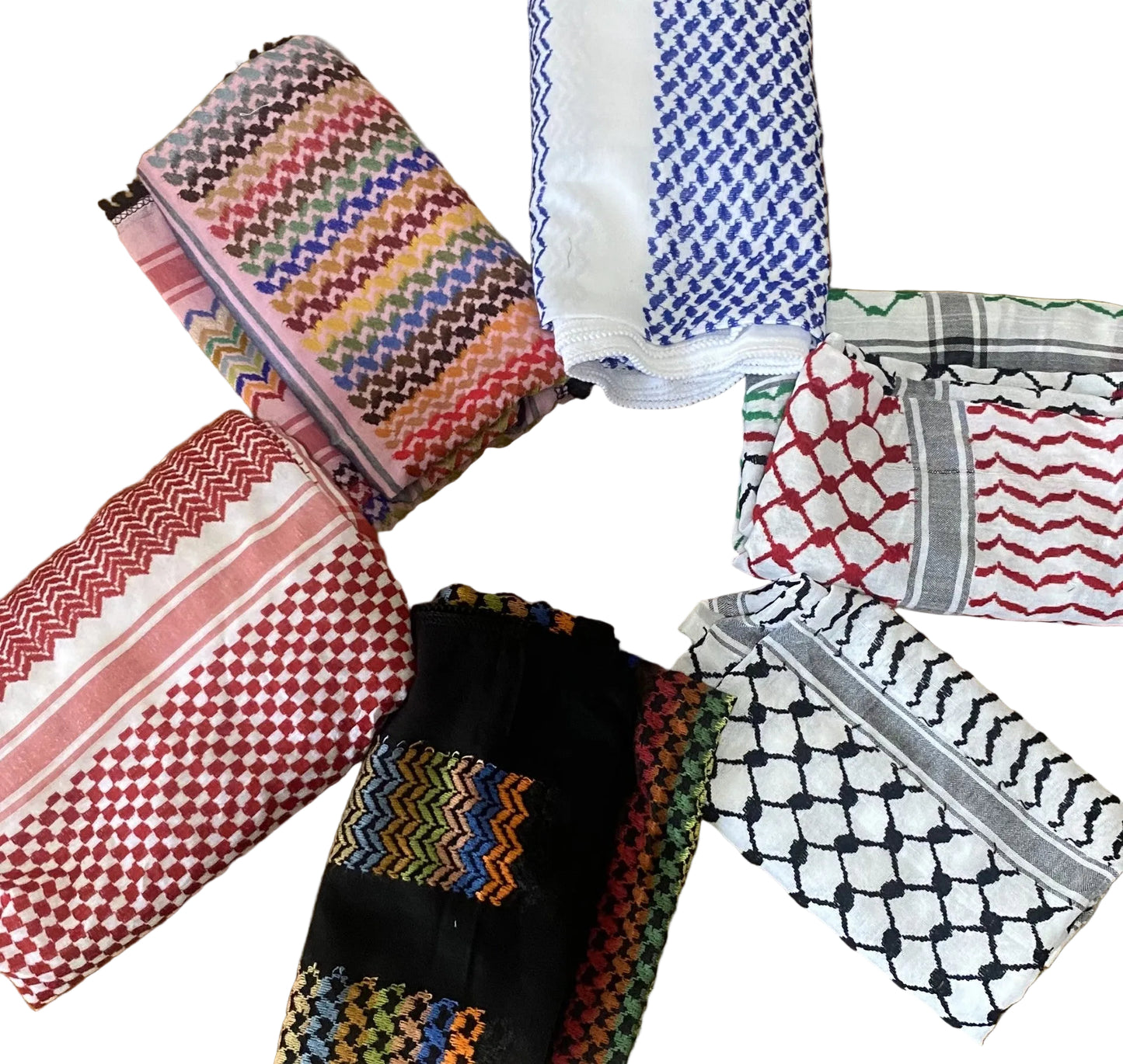 Palestine Keffiyeh Scarf, Unique Arafat Hatta Kufya Kuffyieh Scarf Arab Shemagh, Shawl Hi-Quality Fabric, Arabic Head Bandana Woven Stitched