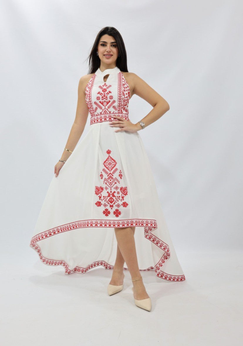 Special Occasion Dress, Embroidery Parties Dress, Vintage Style, Heritage Palestinian Jordanian Wedding, Traditional Tatreez Thobe Embroidered