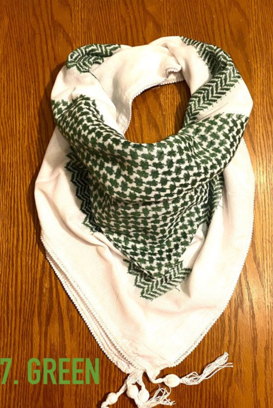 Palestine Keffyieh Scarf, Kuffyieh Arafat Hatta Red Shemagh, Handmade Western OldStyle, Arab Dress Original Bandana,Woven Stitched not print