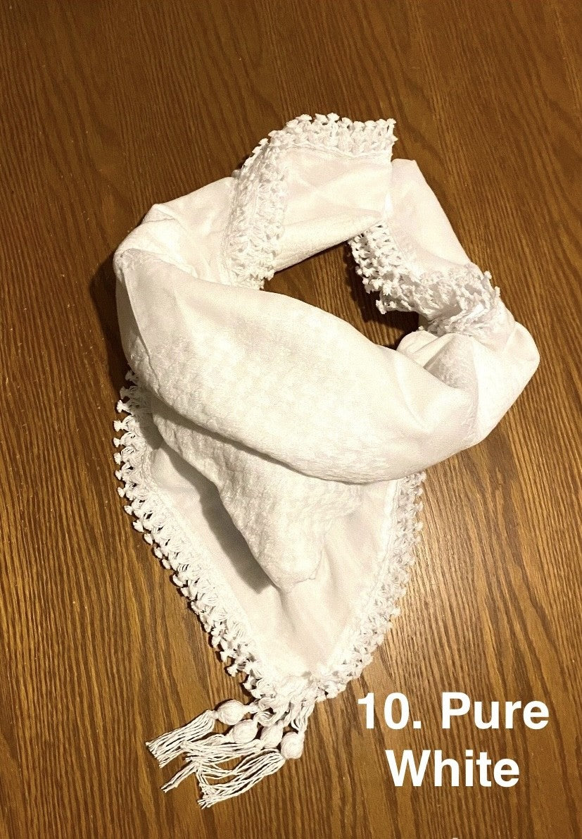 Palestine Arab Scarf, Woven Stitched, NOT Printed,Unique Keffiyeh faceCover, Headwear Bandana,Shawl Kofyah Mask,Vintage Dress Hatta Shemagh