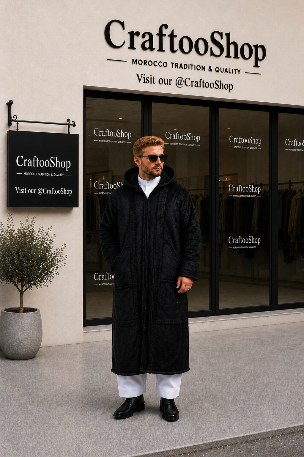 Farwa Hoodie Bisht Coat, Unique Fur, Morocco Arab Style Winter Coat, Warm Heavy, Unisex Clothing, Vintagec Traditional Westerns مغرب