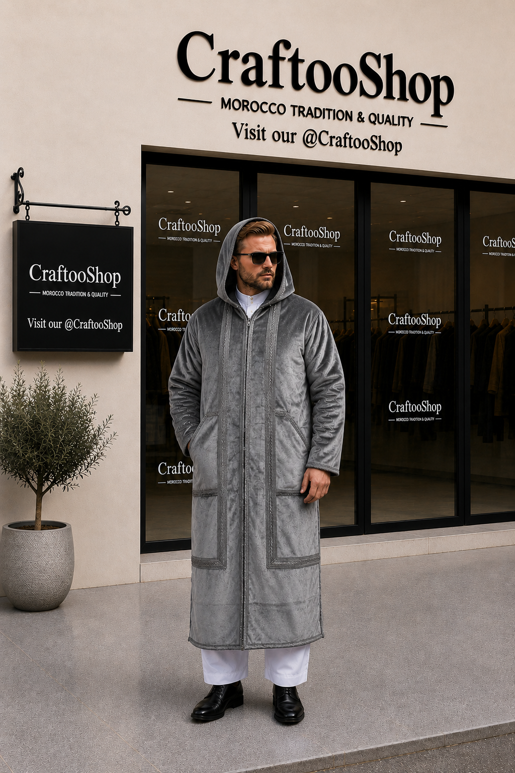 Farwa Hoodie Bisht Coat, Unique Fur, Morocco Arab Style Winter Coat, Warm Heavy, Unisex Clothing, Vintagec Traditional Westerns مغرب