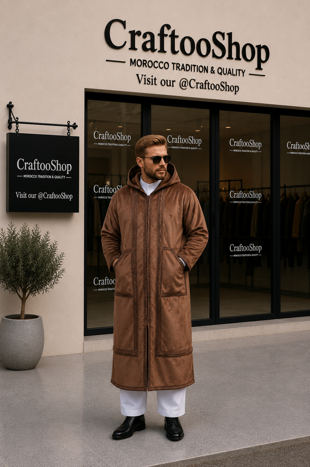 Farwa Hoodie Bisht Coat, Unique Fur, Morocco Arab Style Winter Coat, Warm Heavy, Unisex Clothing, Vintagec Traditional Westerns مغرب