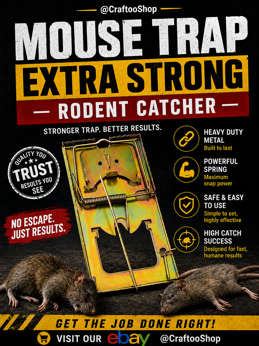 Mouse Trap, Rat Catch trap , mouse trap , clip metal, rat hunt , vintage style, very strong, heavy work , hand crafted