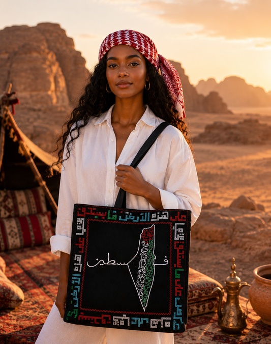 Embroidery Palestine Tote Bag, Tatreez Shoulder Bag, Vintage Unique Handmade Heavy Work multi-function Zipper