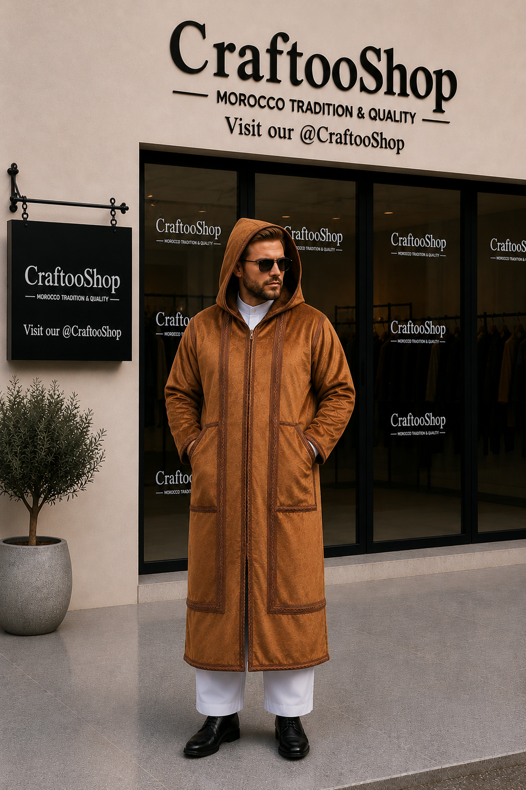Farwa Hoodie Bisht Coat, Unique Fur, Morocco Arab Style Winter Coat, Warm Heavy, Unisex Clothing, Vintagec Traditional Westerns مغرب
