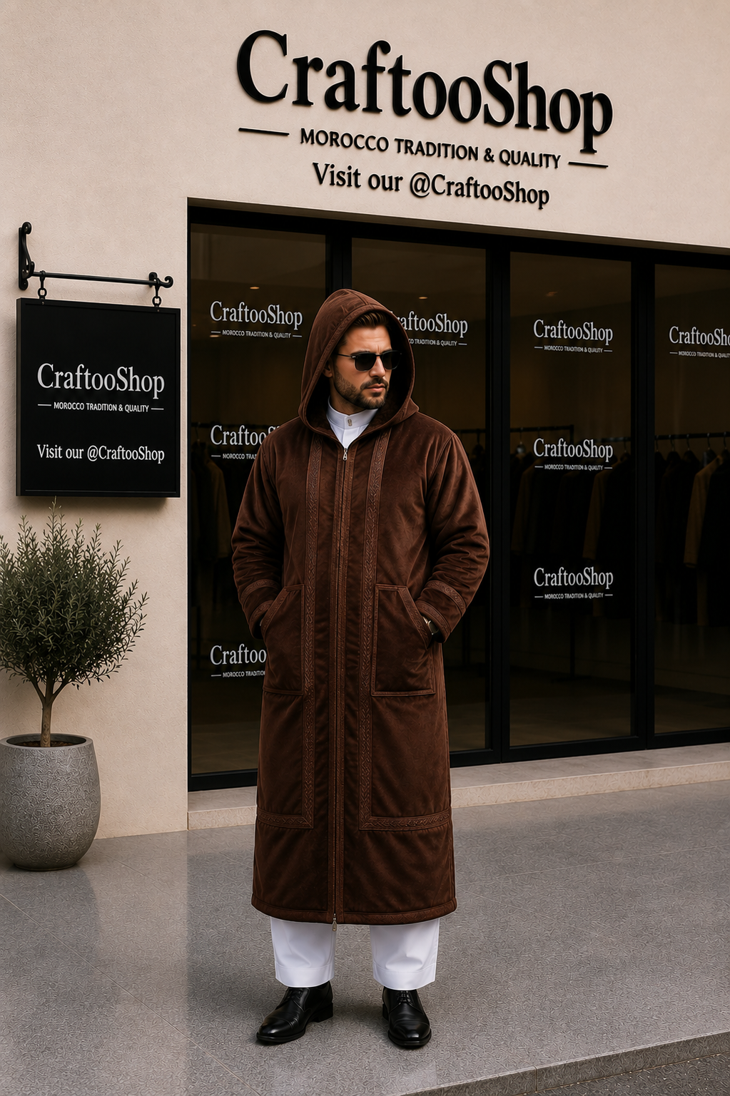 Farwa Hoodie Bisht Coat, Unique Fur, Morocco Arab Style Winter Coat, Warm Heavy, Unisex Clothing, Vintagec Traditional Westerns مغرب