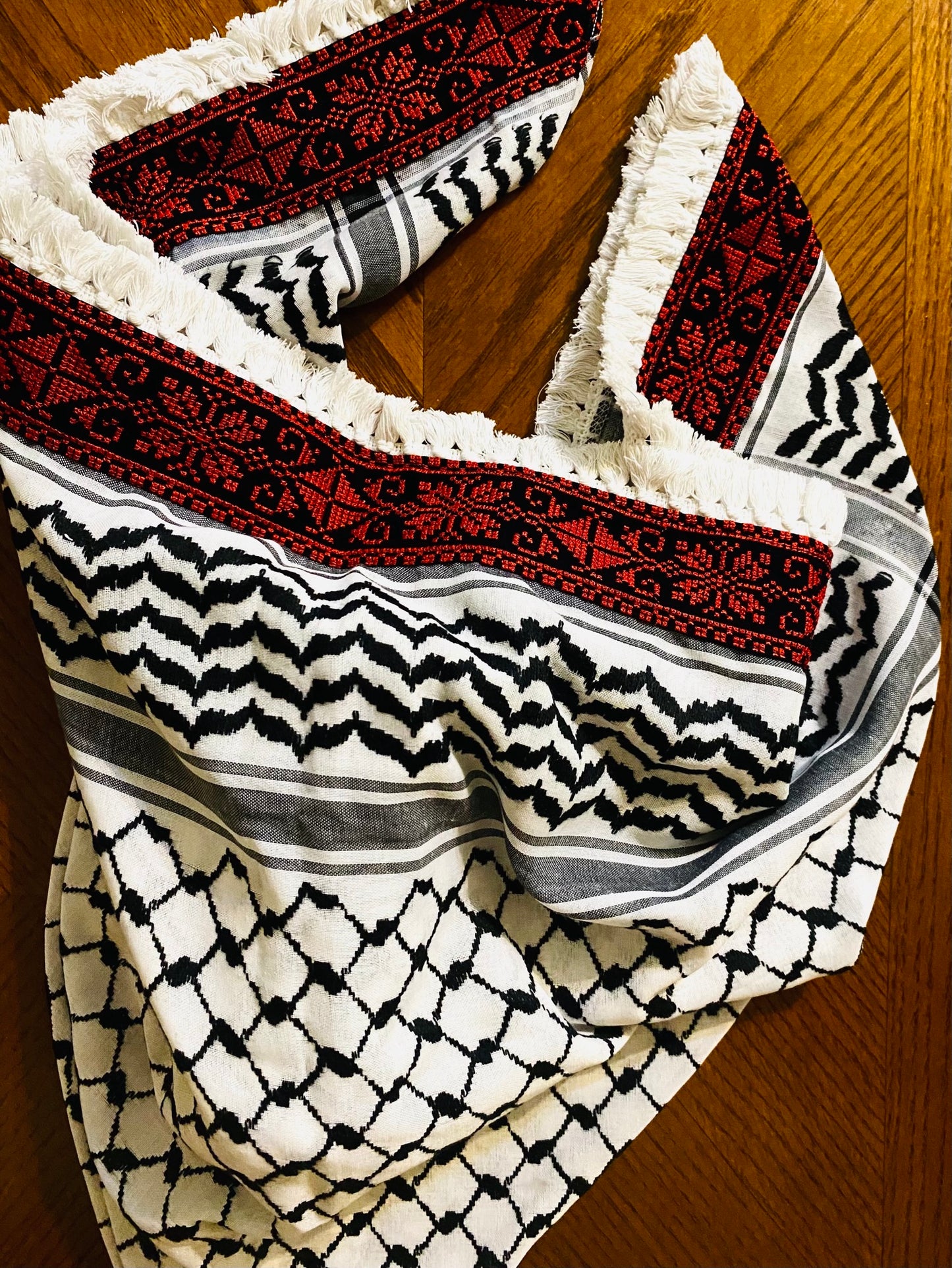 Tatreez Palestine Arab Scarf, Woven Stitched, NOT Printed, Unique Embroidery Keffiyeh faceCover, Headwear Bandana,Shawl Kofyah Mask,Vintage Dress Hatta Shemagh