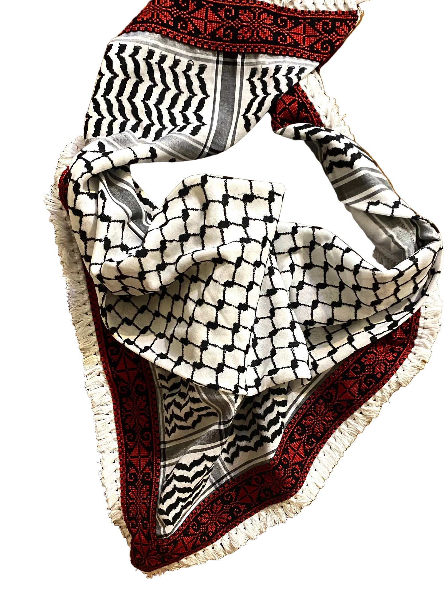 Tatreez Palestine Arab Scarf, Woven Stitched, NOT Printed, Unique Embroidery Keffiyeh faceCover, Headwear Bandana,Shawl Kofyah Mask,Vintage Dress Hatta Shemagh