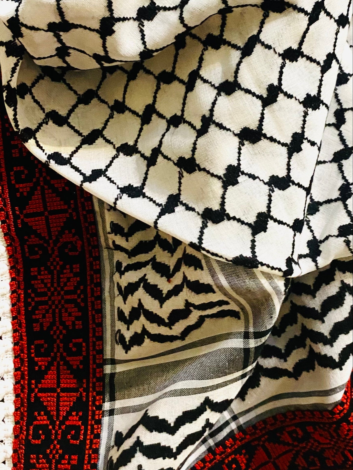Tatreez Palestine Arab Scarf, Woven Stitched, NOT Printed, Unique Embroidery Keffiyeh faceCover, Headwear Bandana,Shawl Kofyah Mask,Vintage Dress Hatta Shemagh