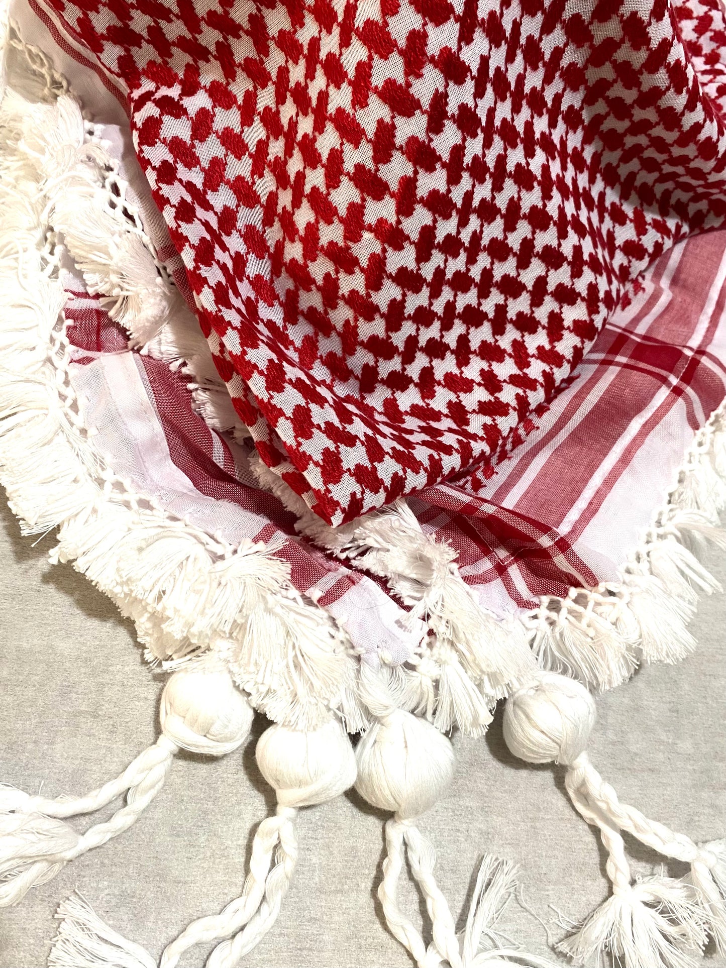 Red Shemagh Malaki Jordanians Kuffyieh Arab Scarf, Vintage Dress, Unique High Quality Woven Stitched, Hatta HandCrafted Scarves Traditional Style Unisex FaceMask