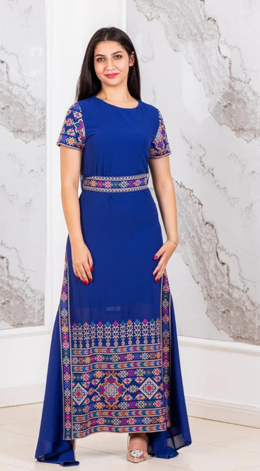 Special Occasion Dress, Embroidery Parties Dress, Vintage Style, Heritage Palestinian Jordanian Wedding, Traditional Tatreez Thobe Embroidered