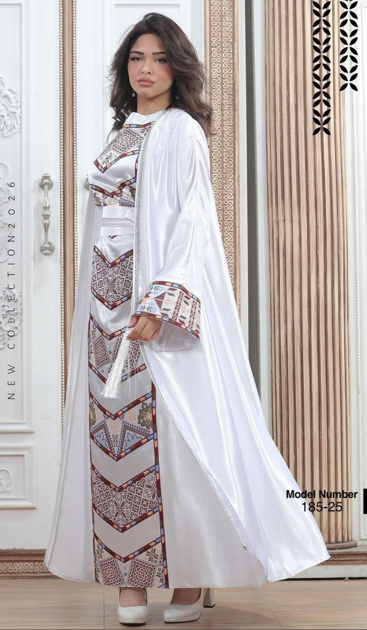 Tatreez Embroidery Palestine Dress, Vintage Style, Heritage Palestinian Thobe Abaya, Traditional Tatreez Embroidery