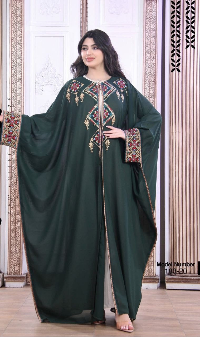 Abaya Bisht Embroidery Palestine Dress, Vintage Style, Heritage Palestinian Jordanian, Traditional Tatreez Embroidey
