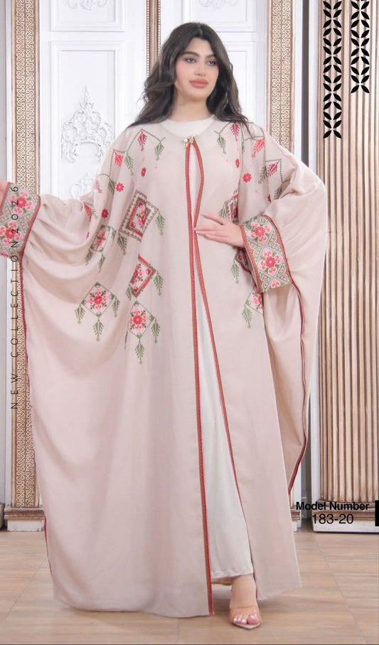 Abaya Bisht Embroidery Palestine Dress, Vintage Style, Heritage Palestinian Jordanian, Traditional Tatreez Embroidey