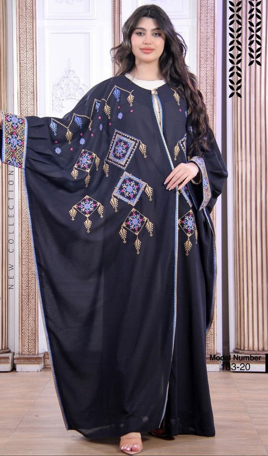 Abaya Bisht Embroidery Palestine Dress, Vintage Style, Heritage Palestinian Jordanian, Traditional Tatreez Embroidey